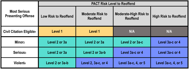 Figure 2. Florida Juvenile Justice Decision-making Matrix[1]
