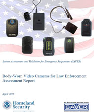 Flyer for body-worn video cameras for law enforcement assessment report