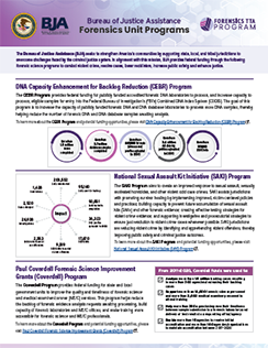 Forensics Unit Programs fact sheet thumbnail