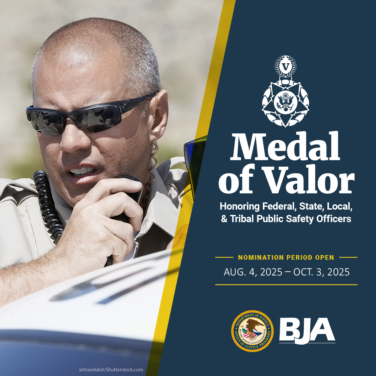 Medal of Valor Nomination Period is Open August 4, 2025 - October 3, 2025