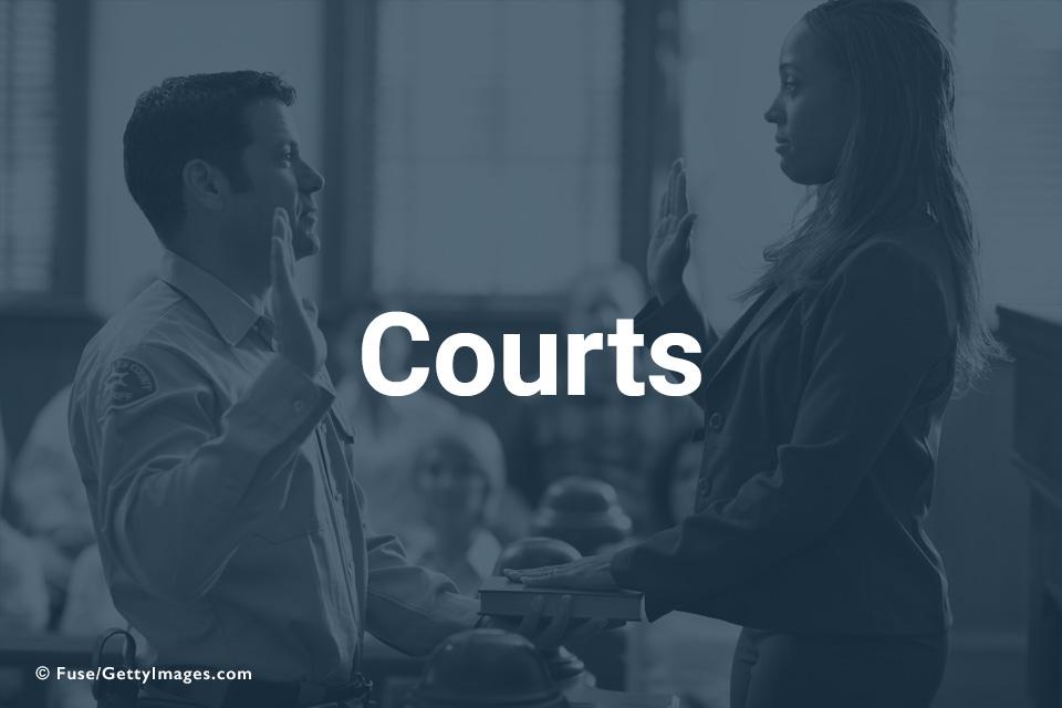 Courts on background of individual being sworn in